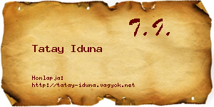 Tatay Iduna névjegykártya
